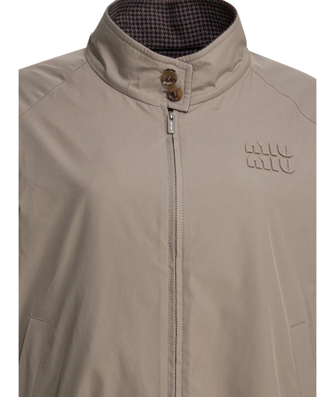 MIU MIU Бежевая хлопковая куртка, фото 5