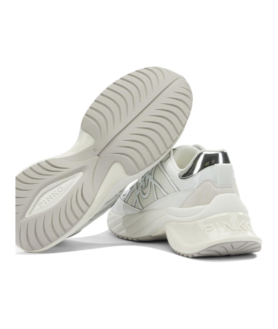 PINKO Белые текстильные кроссовки, фото 5