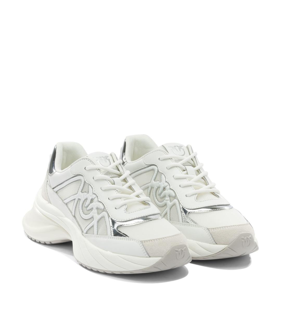 PINKO Белые текстильные кроссовки, фото 2