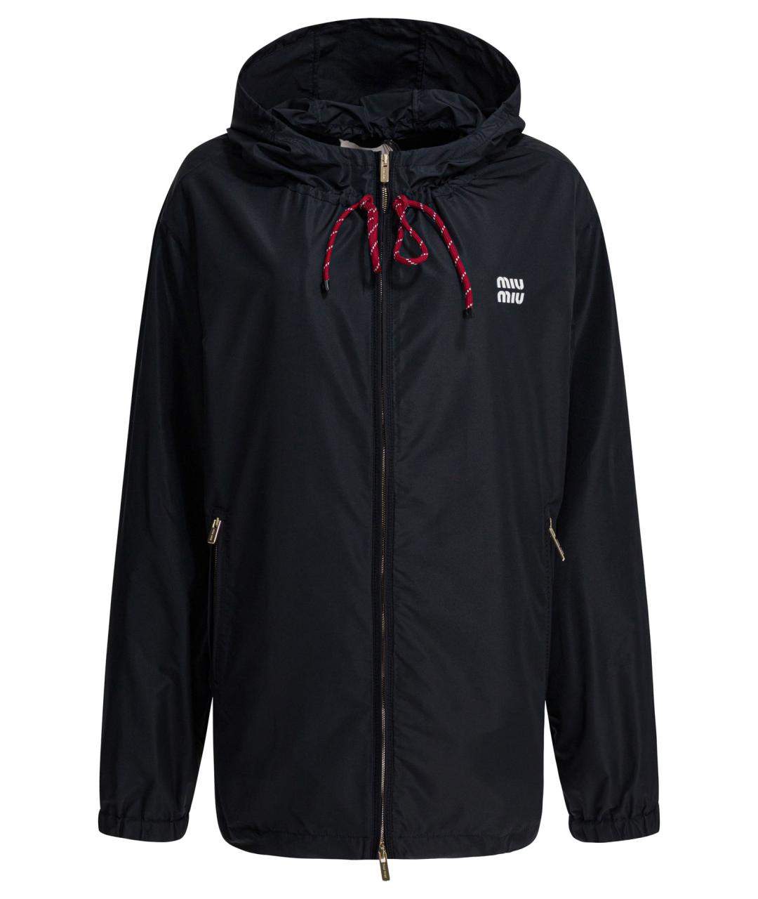 MIU MIU Синяя полиэстеровая куртка, фото 1