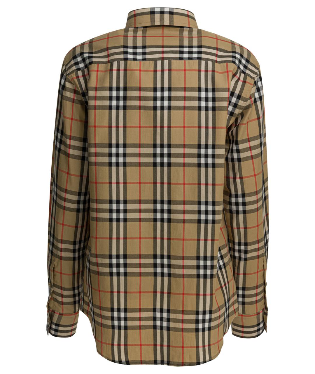 BURBERRY Бежевая хлопковая рубашка, фото 2