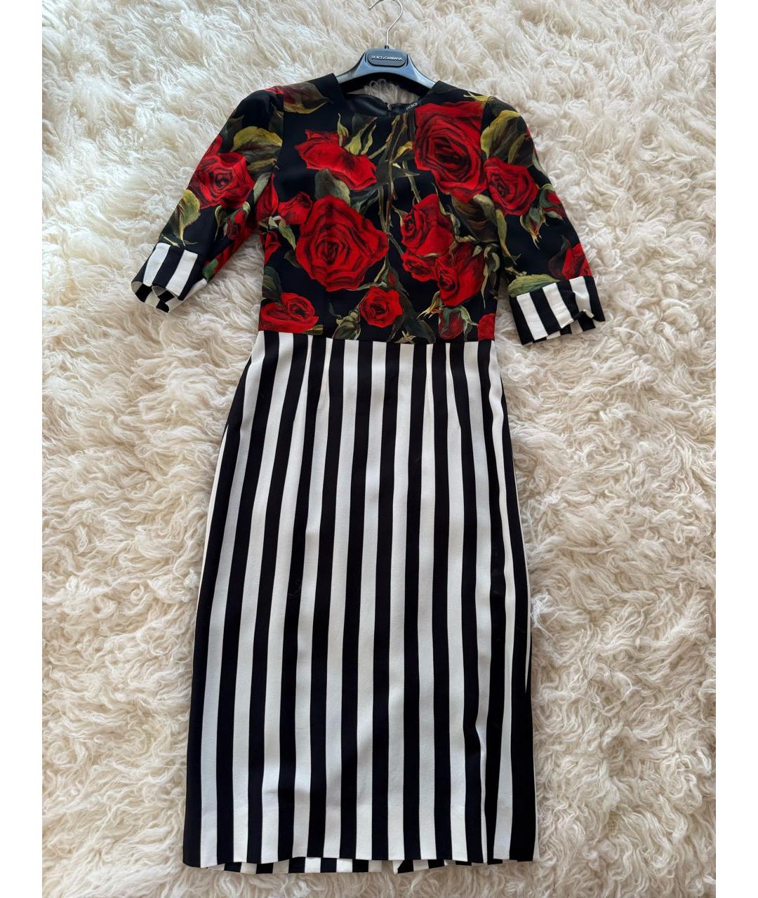 DOLCE&GABBANA Мульти коктейльное платье, фото 8