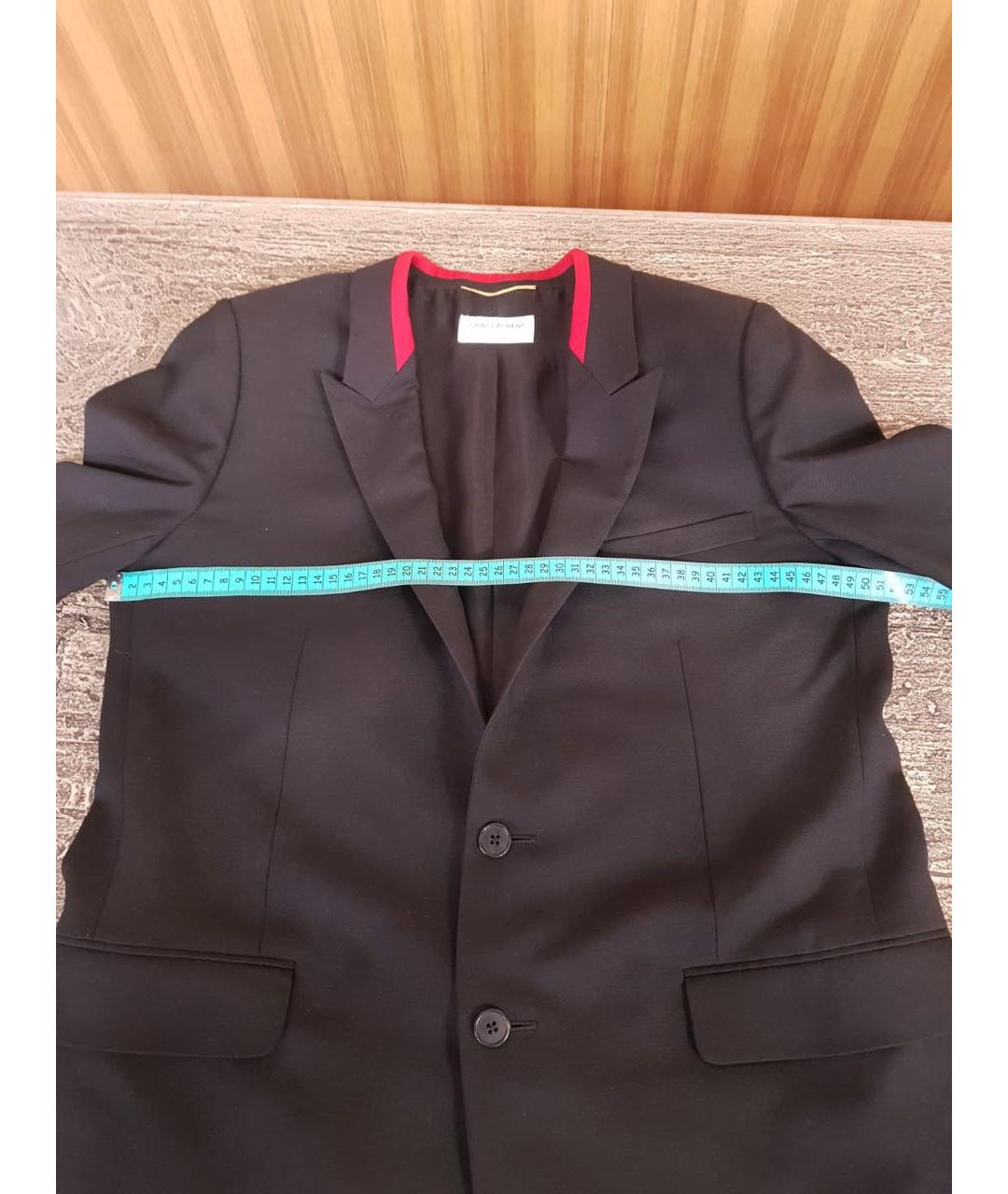 SAINT LAURENT Черный шерстяной жакет/пиджак, фото 8