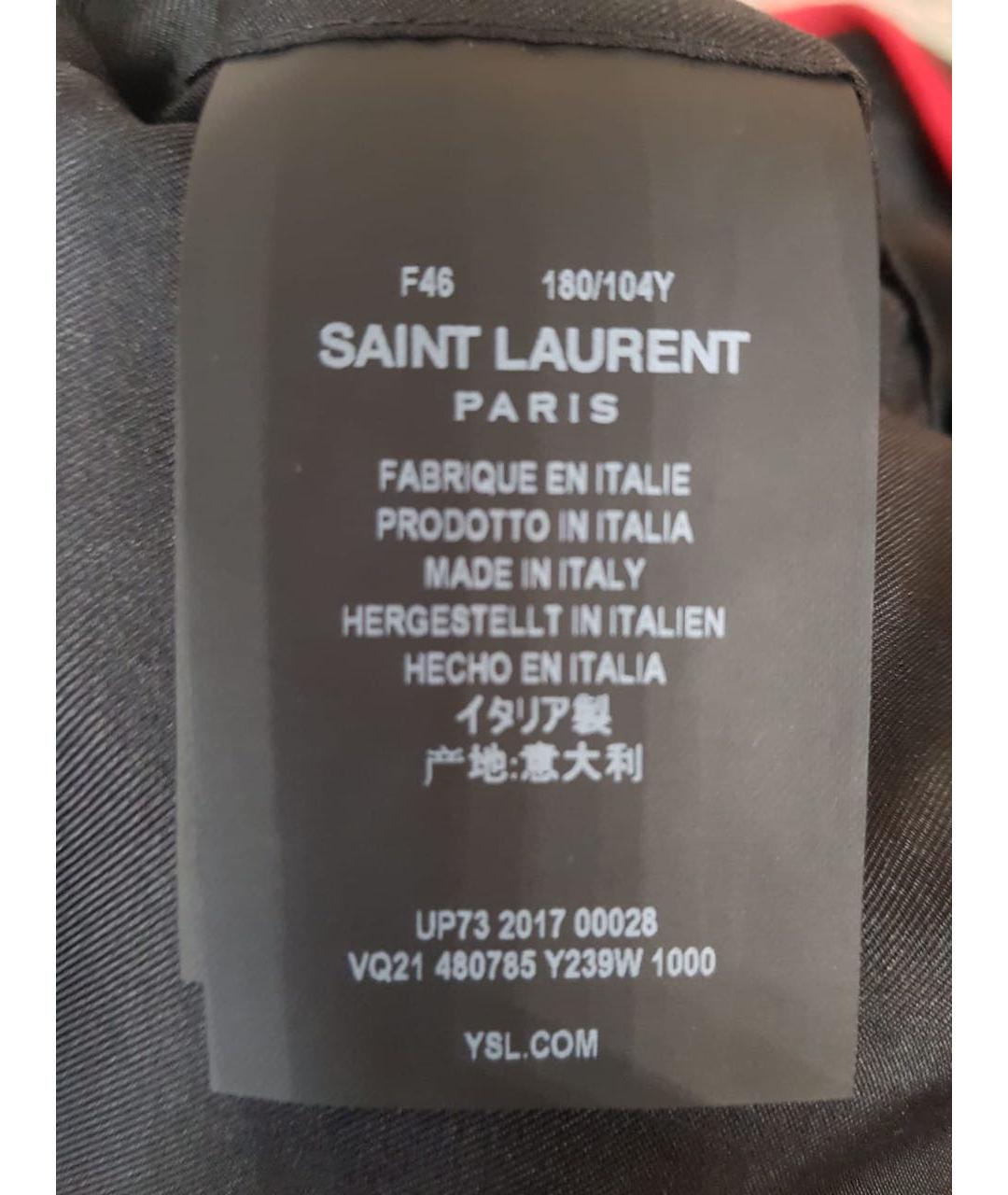 SAINT LAURENT Черный шерстяной жакет/пиджак, фото 4