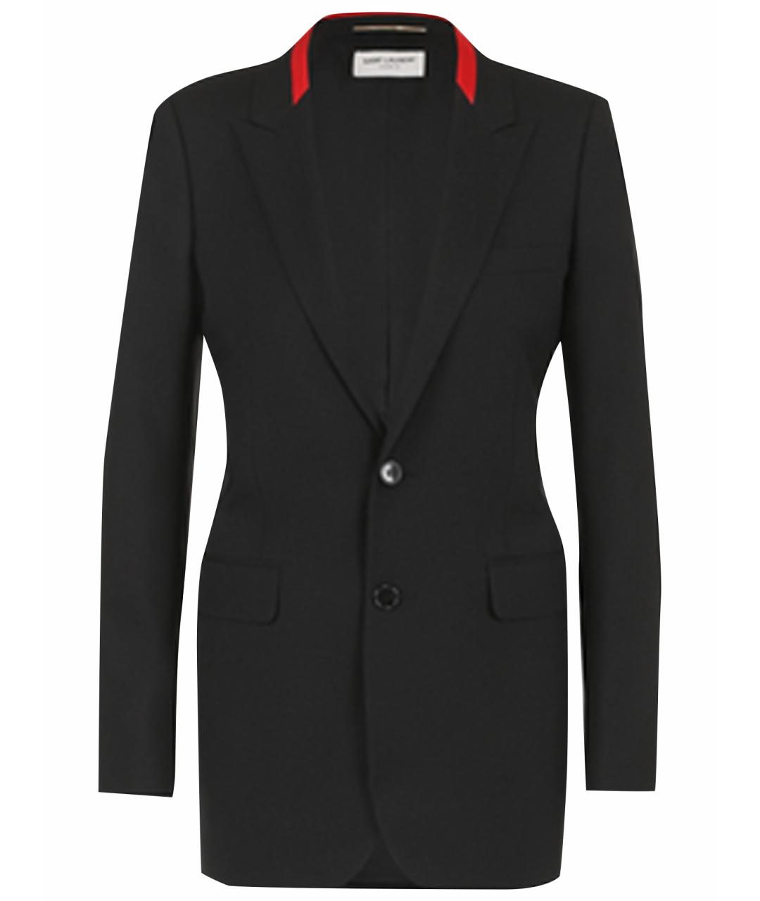 SAINT LAURENT Черный шерстяной жакет/пиджак, фото 1