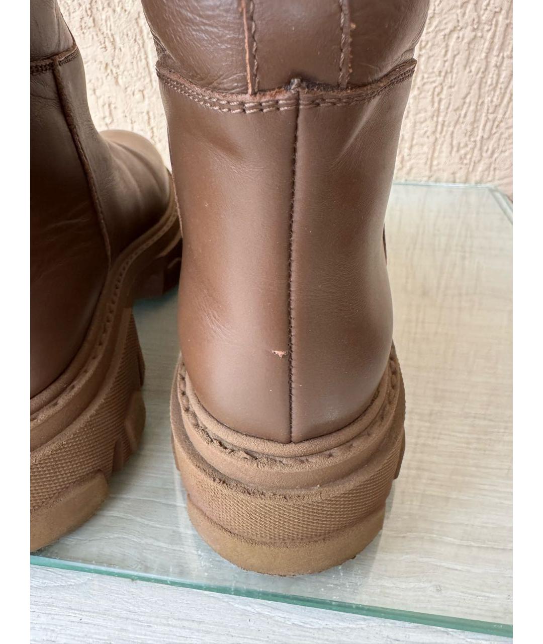 GIA COUTURE Коричневые кожаные сапоги, фото 6