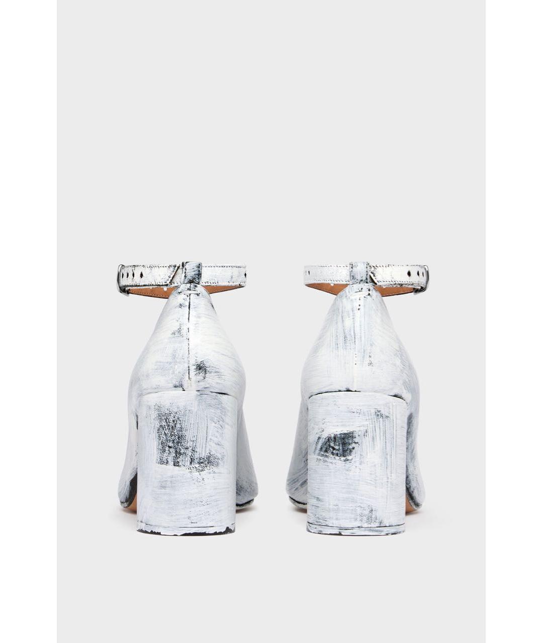 MAISON MARGIELA Белые кожаные туфли, фото 4