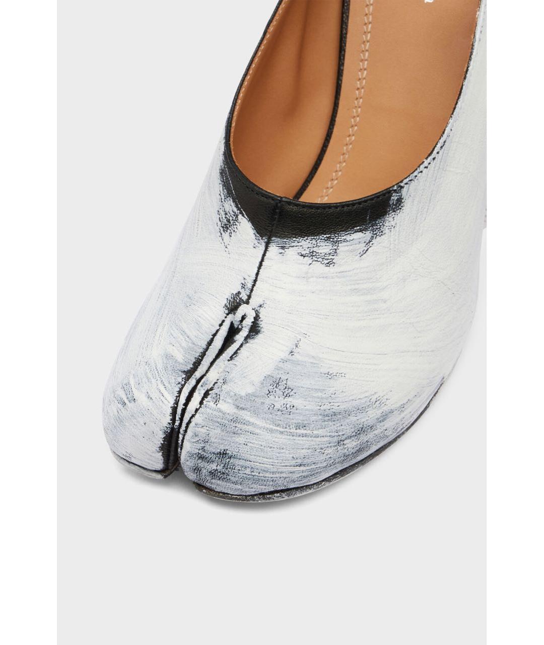 MAISON MARGIELA Белые кожаные туфли, фото 3