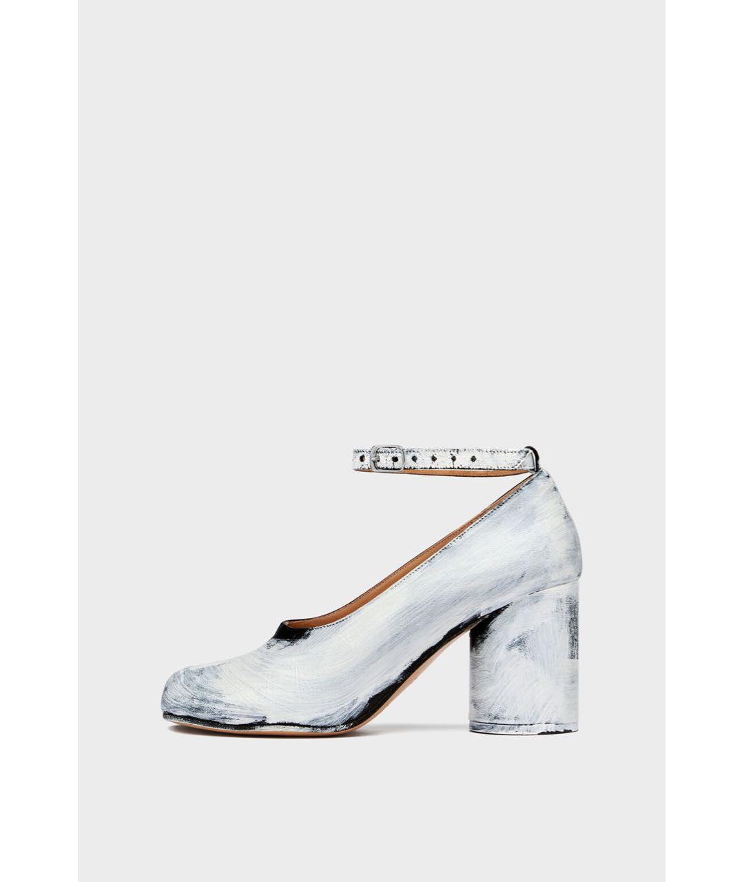 MAISON MARGIELA Белые кожаные туфли, фото 9