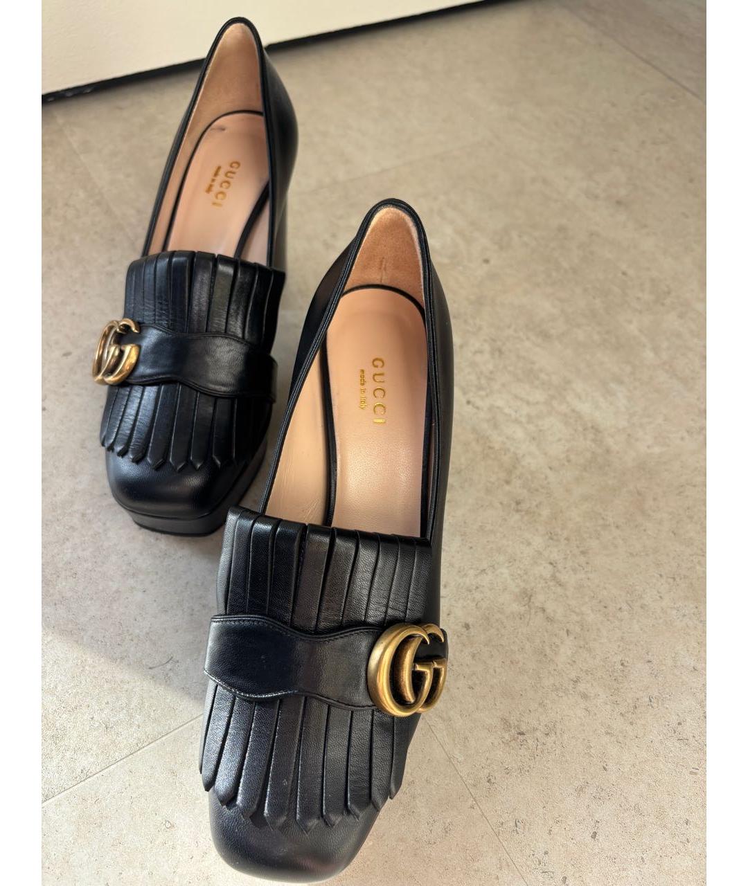 GUCCI Черные кожаные туфли, фото 8