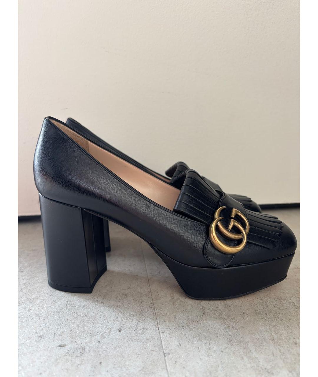 GUCCI Черные кожаные туфли, фото 9