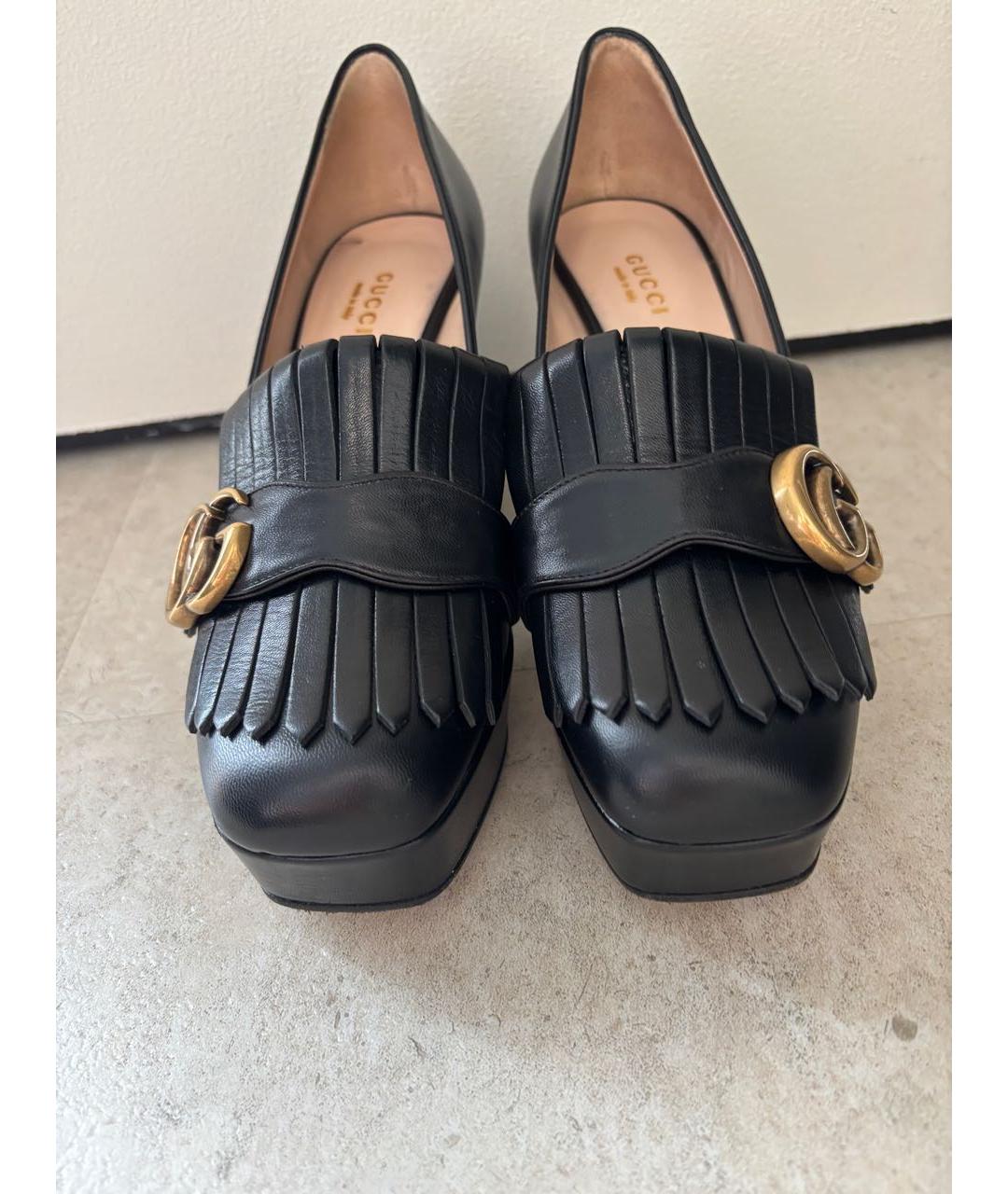 GUCCI Черные кожаные туфли, фото 7
