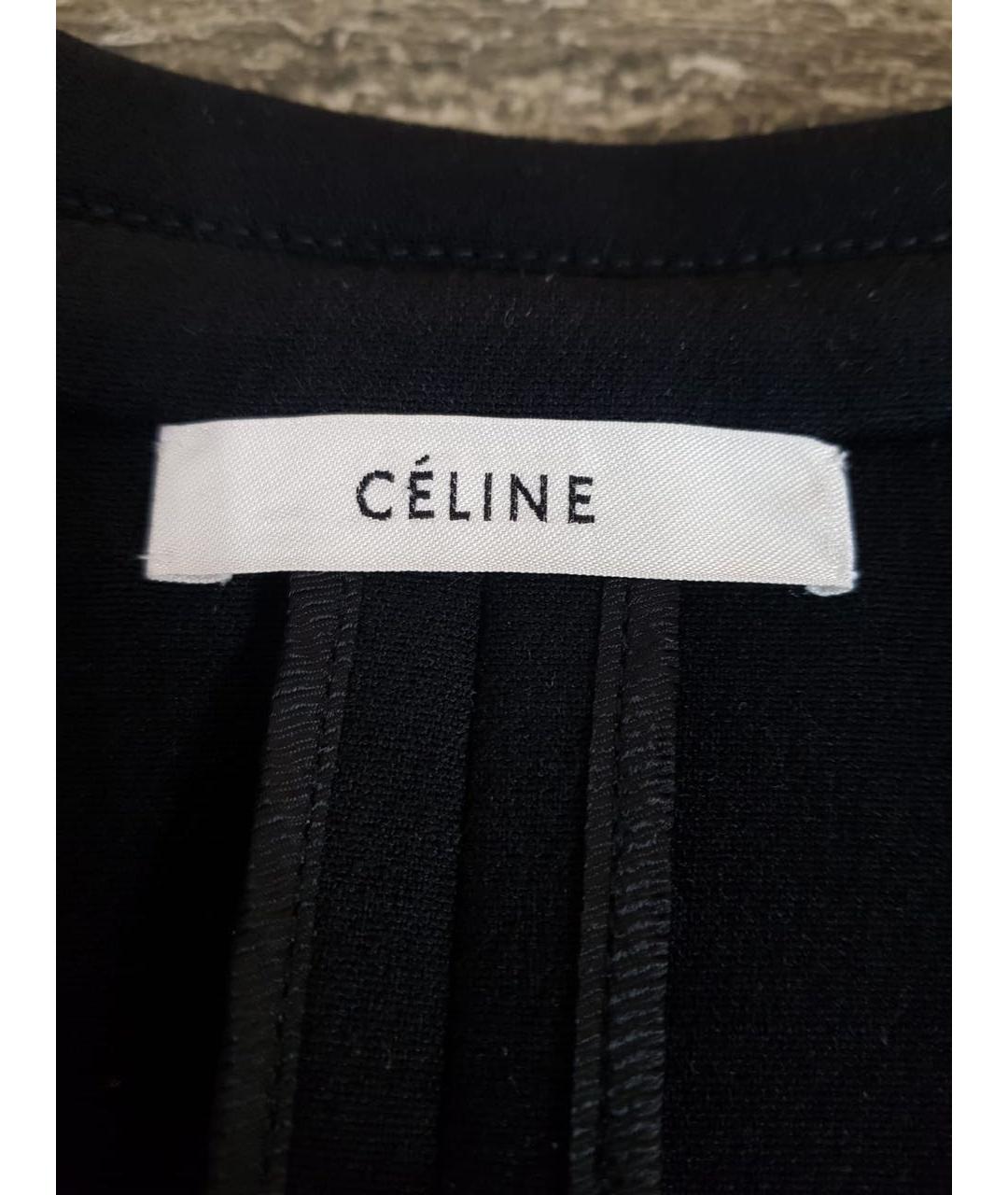 CELINE Темно-синий полиэстеровый жакет/пиджак, фото 3