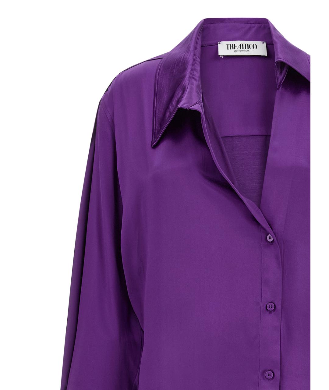 THE ATTICO Фиолетовое вискозное повседневное платье, фото 3