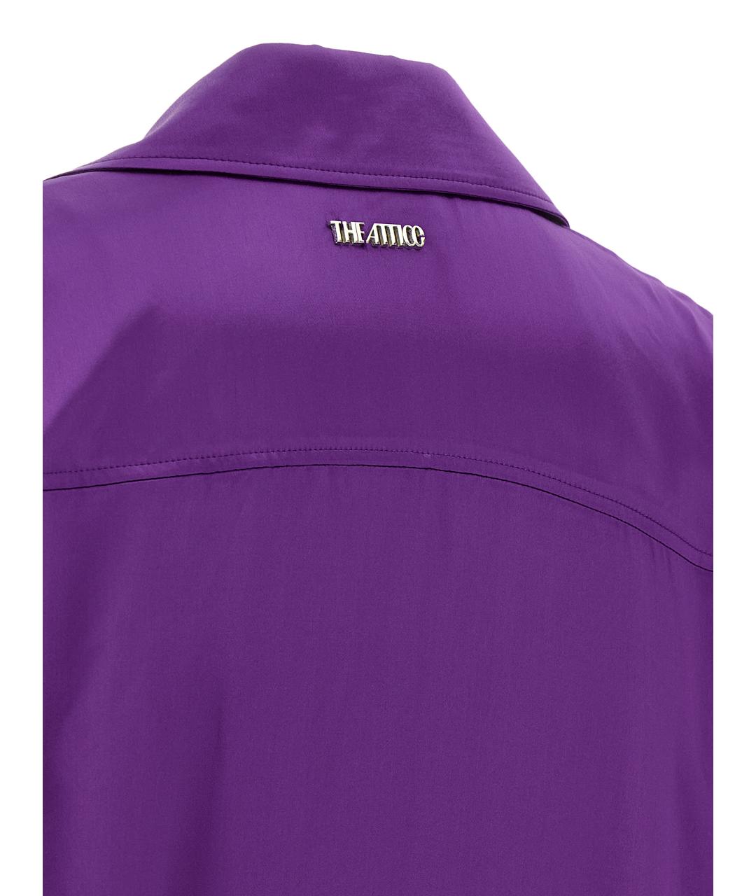 THE ATTICO Фиолетовое вискозное повседневное платье, фото 5