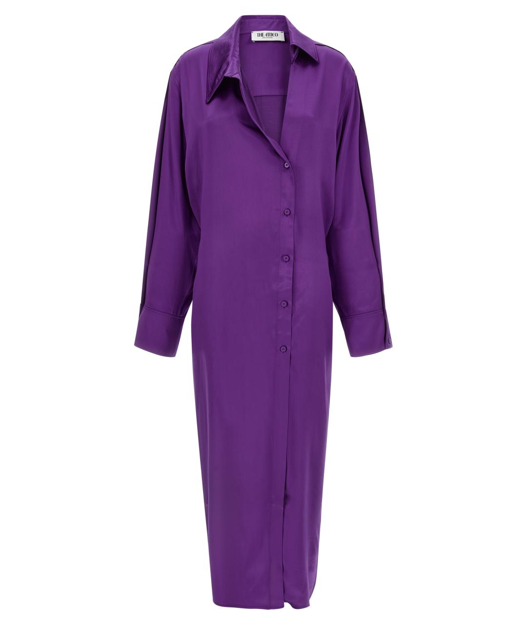 THE ATTICO Фиолетовое вискозное повседневное платье, фото 1