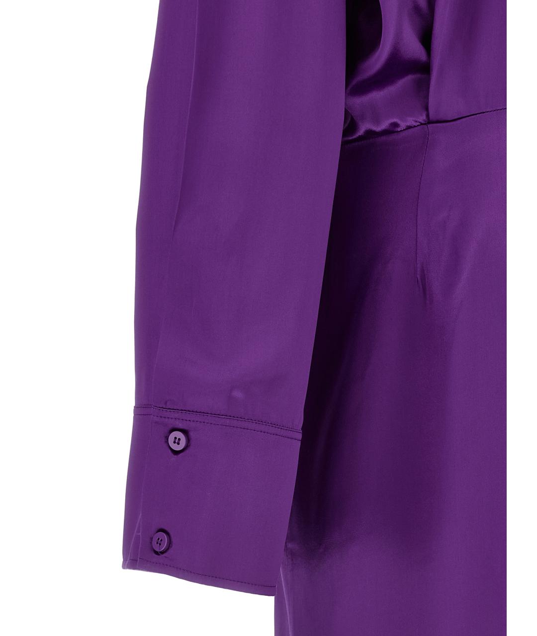 THE ATTICO Фиолетовое вискозное повседневное платье, фото 4