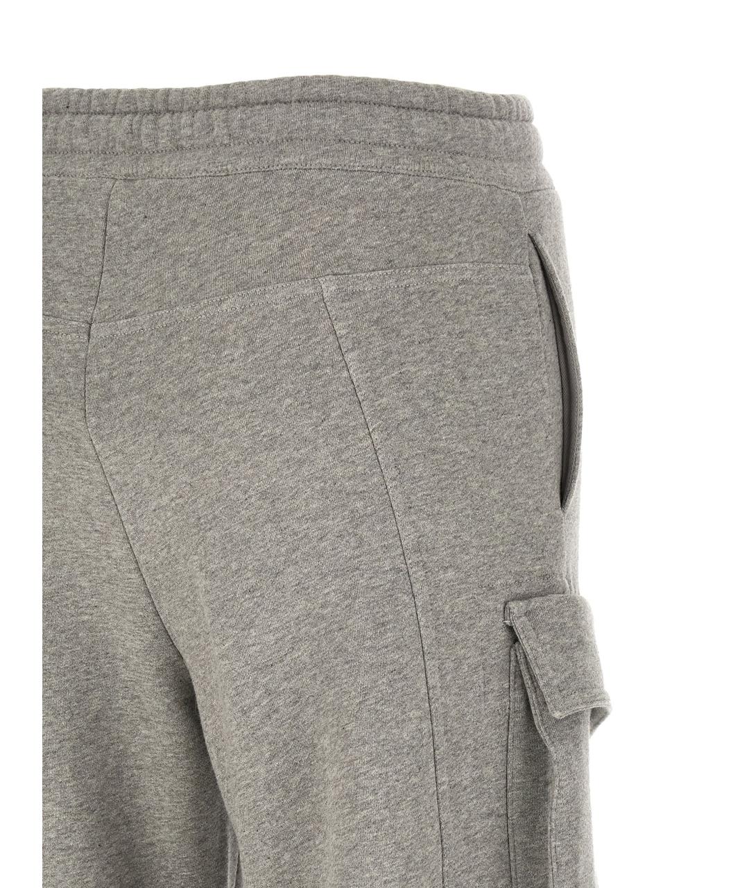 THE ATTICO Серые хлопковые прямые брюки, фото 4