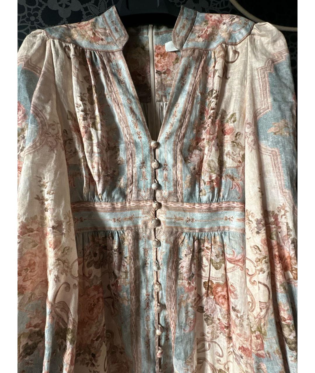ZIMMERMANN Мульти льняное платье, фото 3