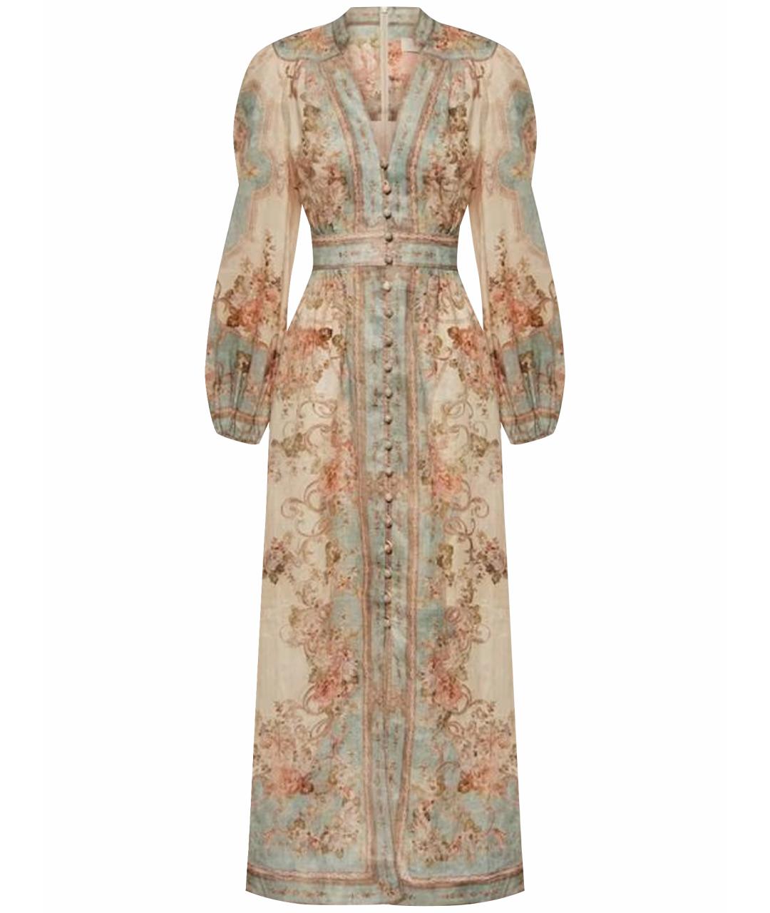 ZIMMERMANN Мульти льняное платье, фото 1