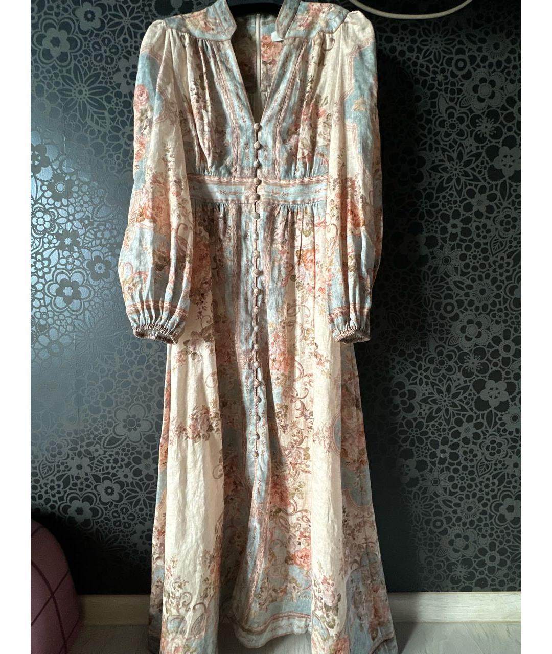 ZIMMERMANN Мульти льняное платье, фото 6