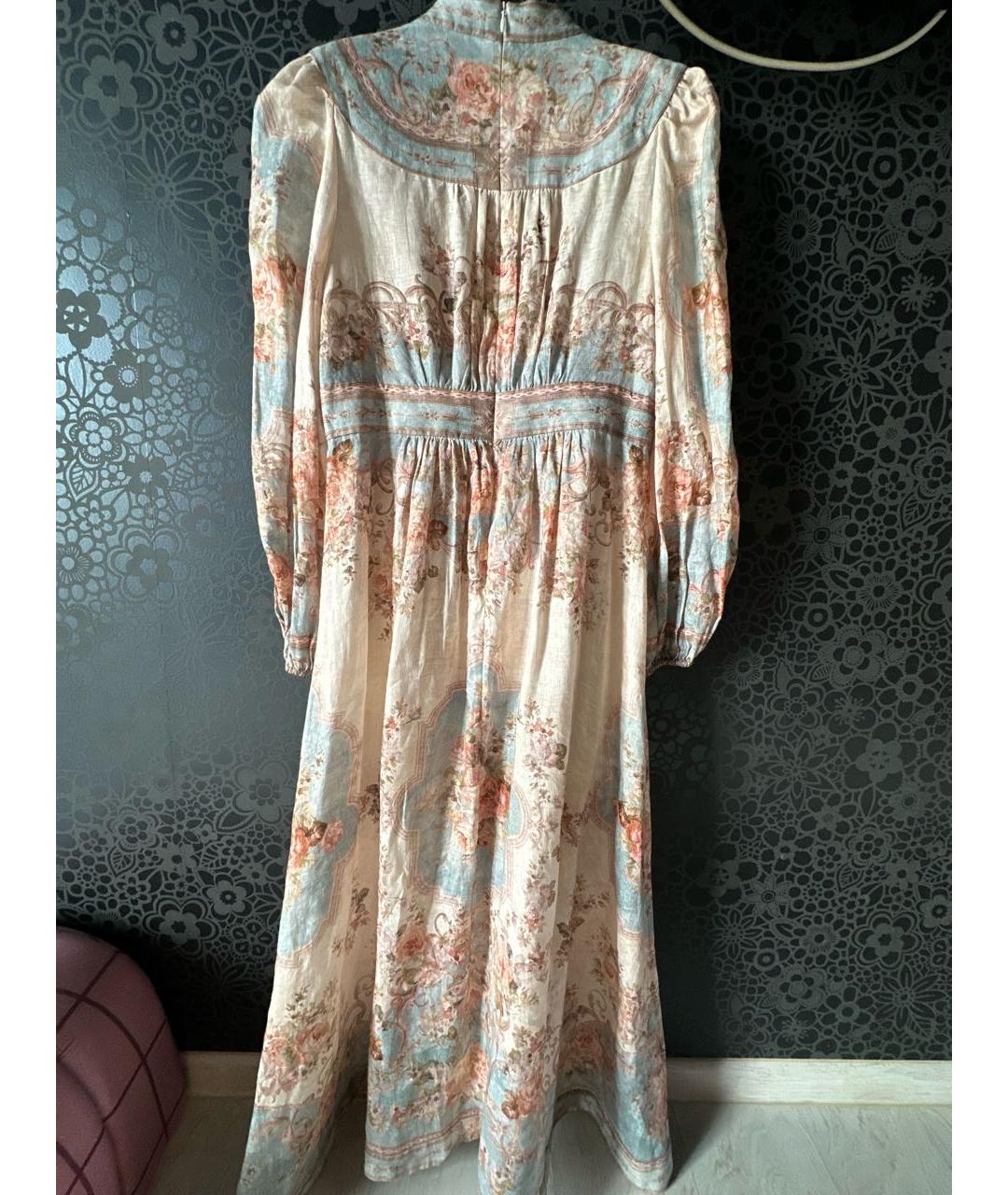 ZIMMERMANN Мульти льняное платье, фото 2