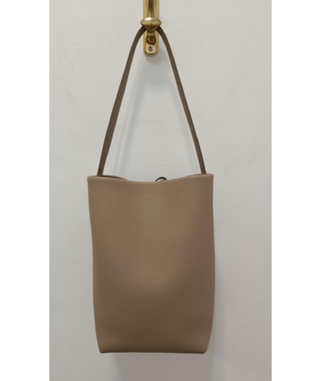 THE ROW Бежевая кожаная сумка через плечо, фото 6