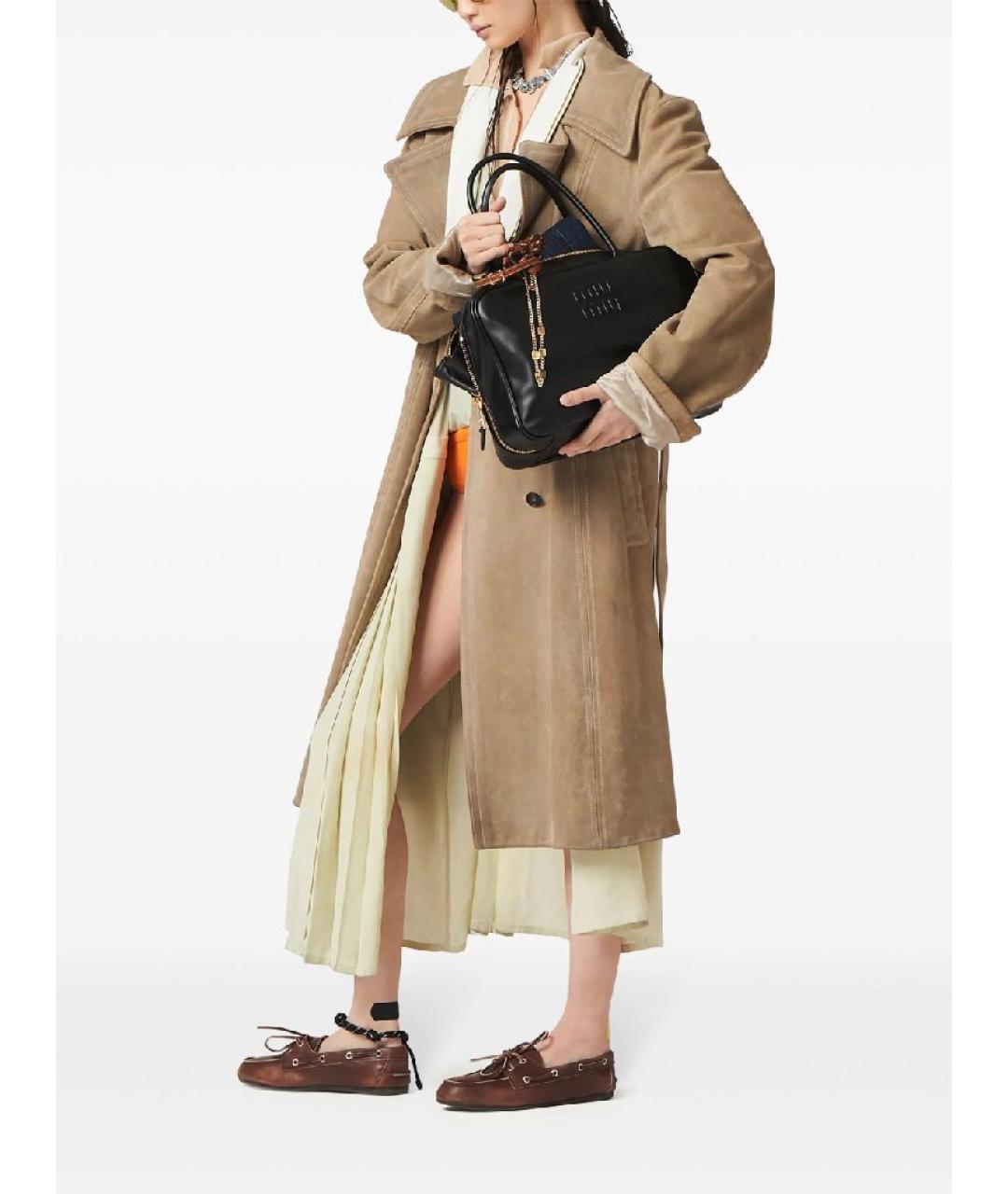 MIU MIU Черная кожаная сумка через плечо, фото 7