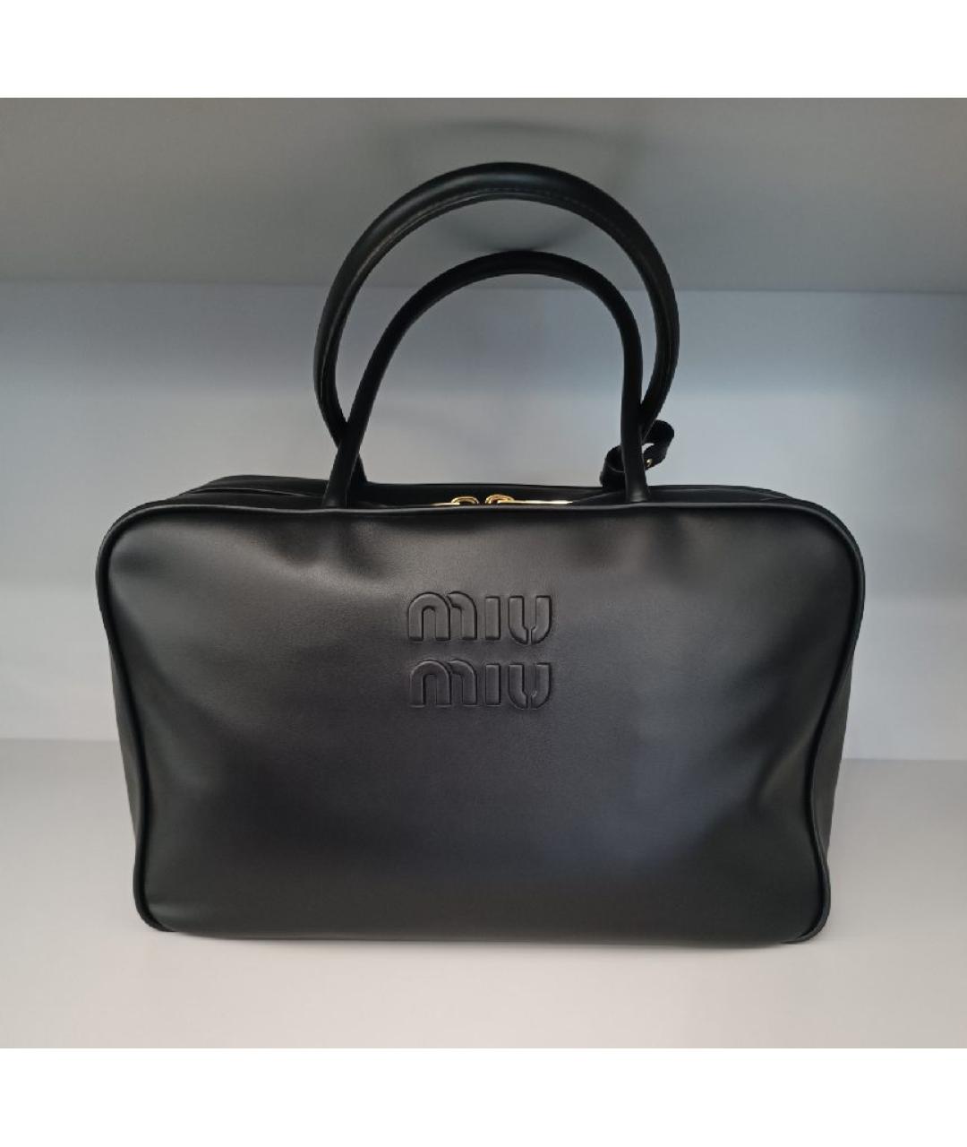 MIU MIU Черная кожаная сумка через плечо, фото 9