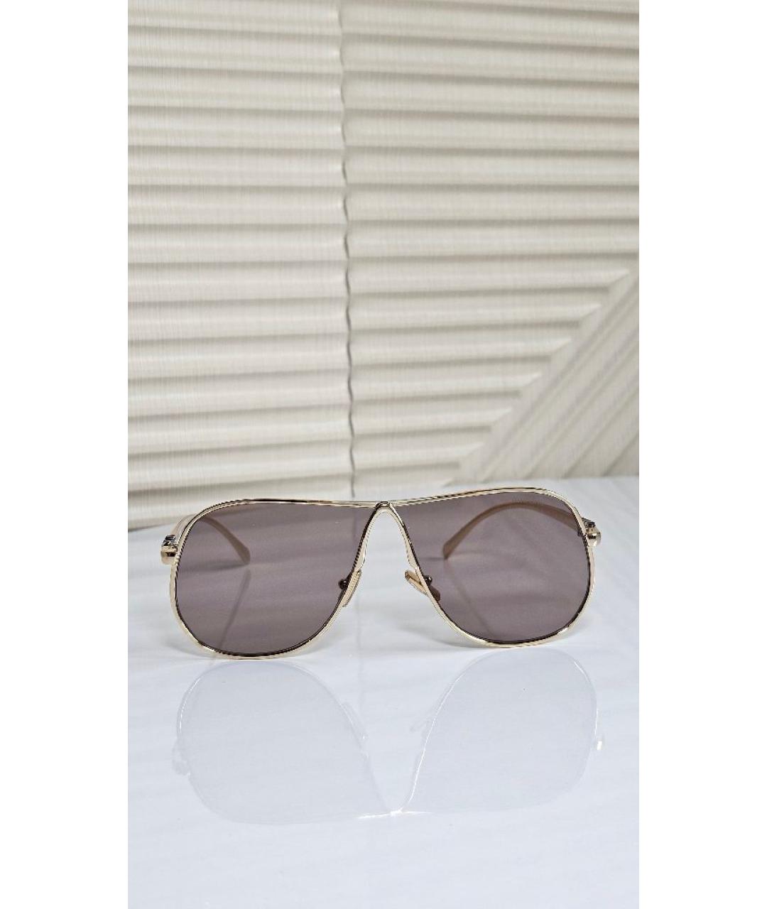 MIU MIU Золотые металлические солнцезащитные очки, фото 8