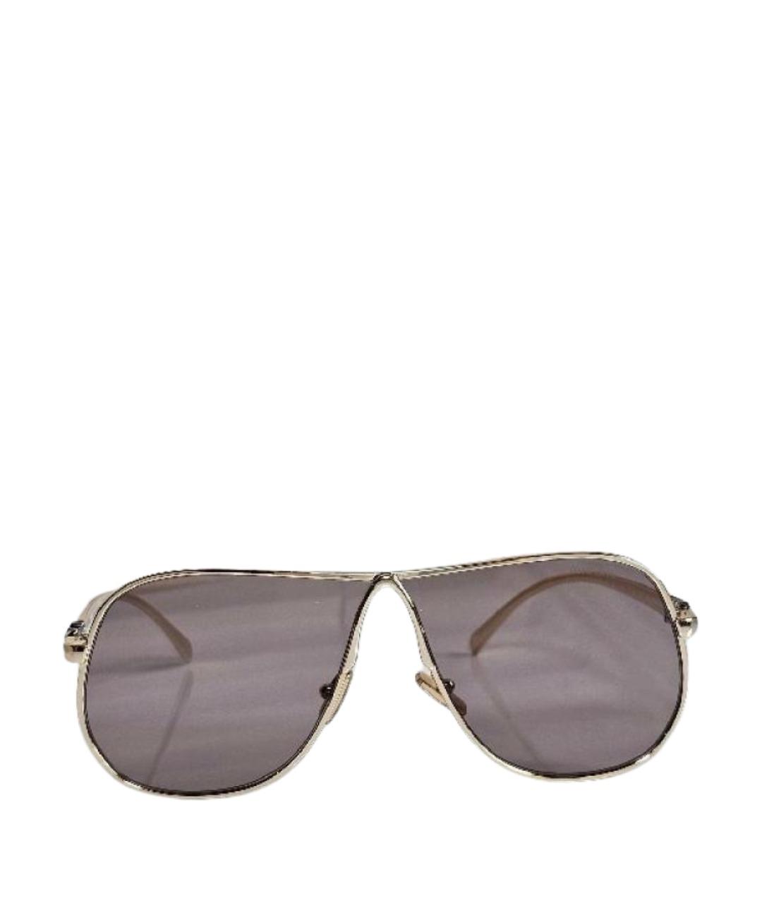 MIU MIU Золотые металлические солнцезащитные очки, фото 1