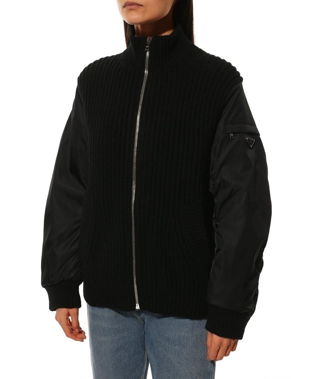 PRADA Черная кашемировая куртка, фото 2