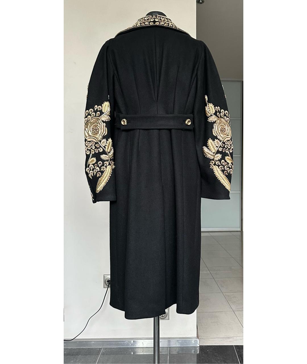 DOLCE&GABBANA Черное шерстяное пальто, фото 2