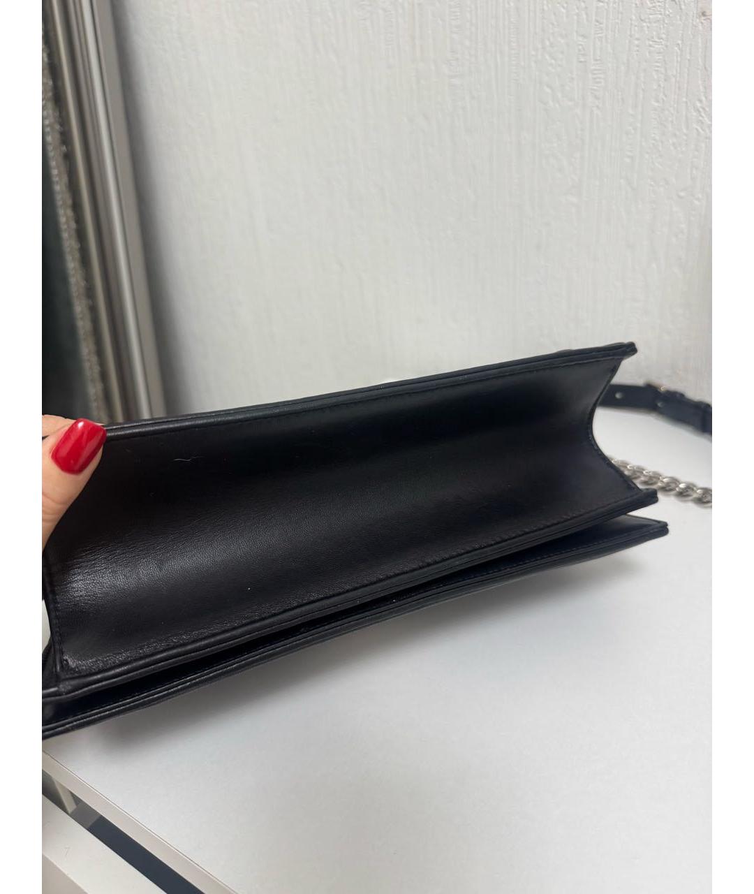 CHRISTIAN DIOR Черная кожаная сумка через плечо, фото 7