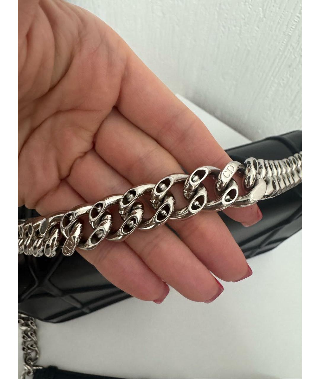 CHRISTIAN DIOR Черная кожаная сумка через плечо, фото 4