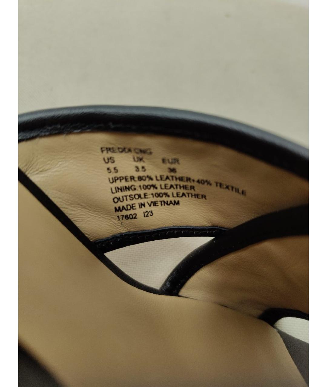 RALPH LAUREN COLLECTION Черные кожаные мюли, фото 5