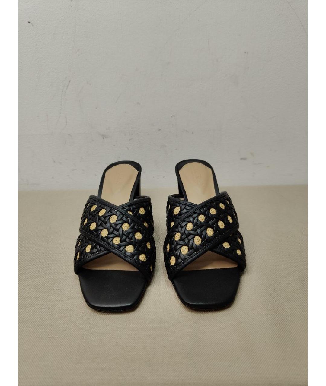 RALPH LAUREN COLLECTION Черные кожаные мюли, фото 2