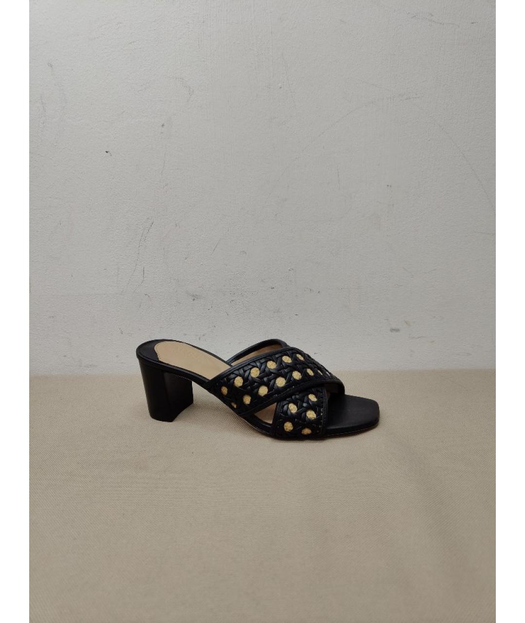 RALPH LAUREN COLLECTION Черные кожаные мюли, фото 9