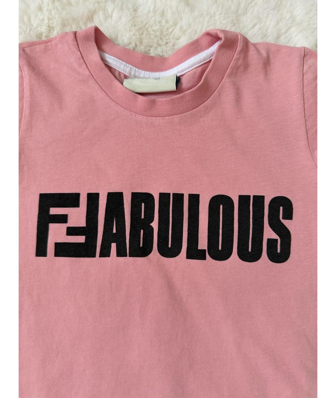 FENDI KIDS Хлопковый футболка / топ, фото 3
