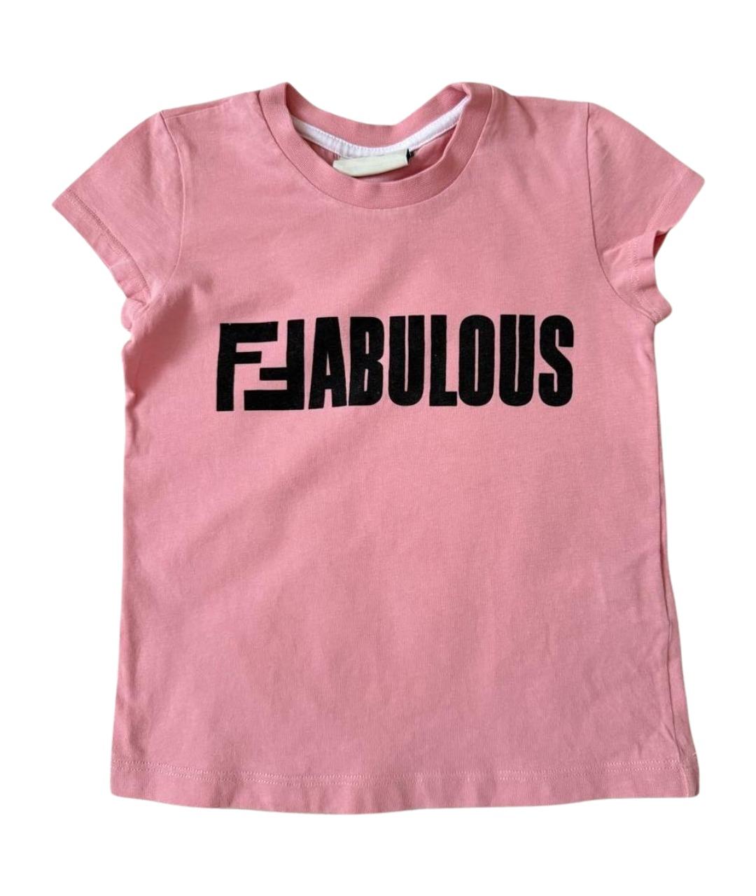 FENDI KIDS Хлопковый футболка / топ, фото 1