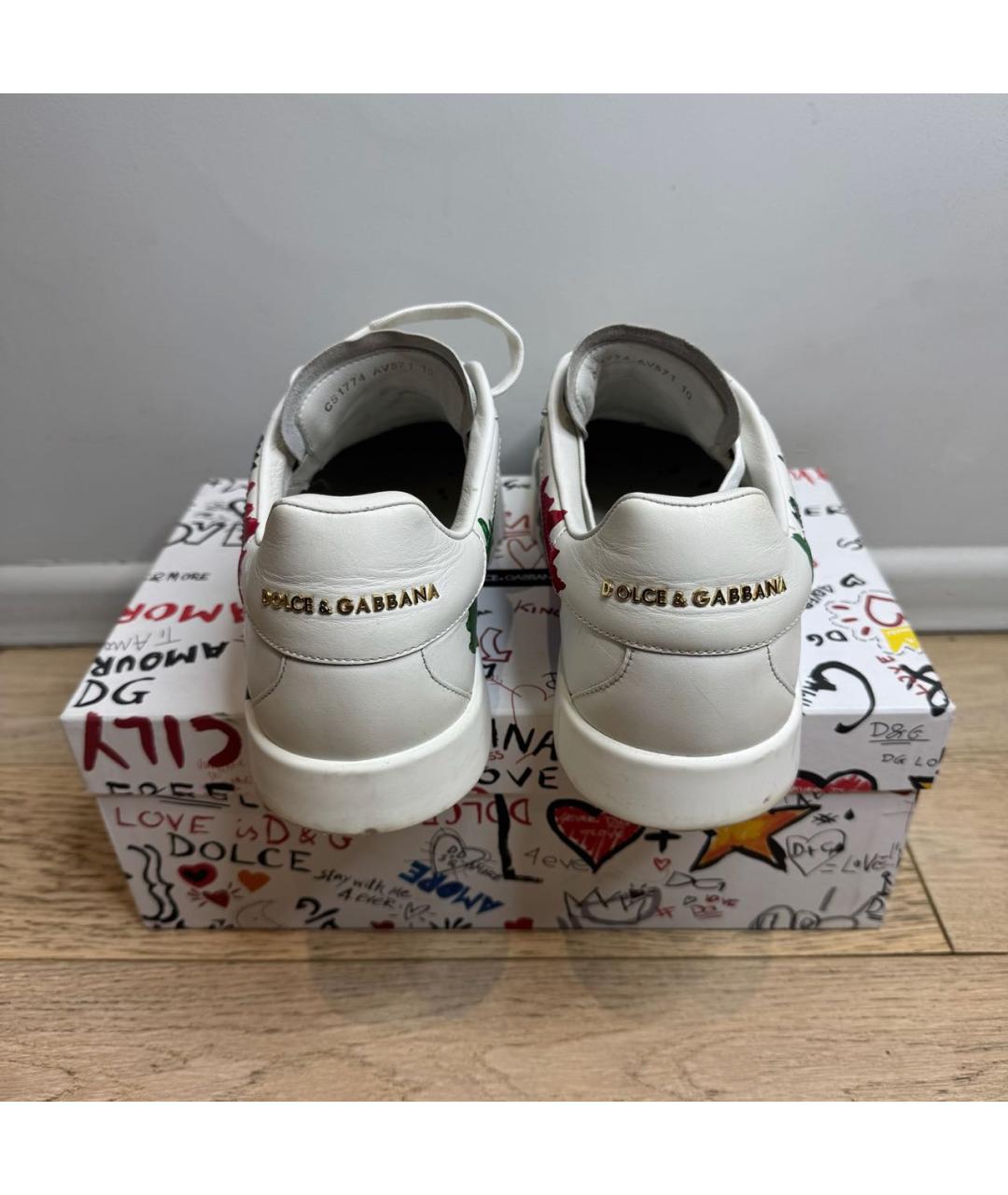 DOLCE&GABBANA Мульти кожаные низкие кроссовки / кеды, фото 2