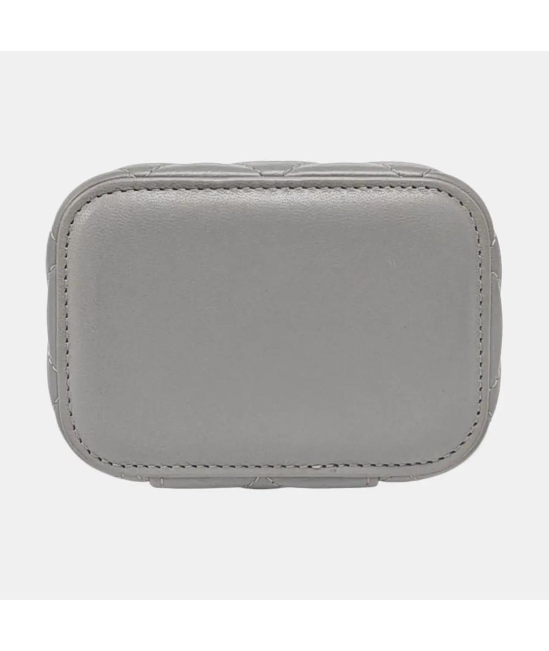 CHANEL Серая кожаная сумка через плечо, фото 5