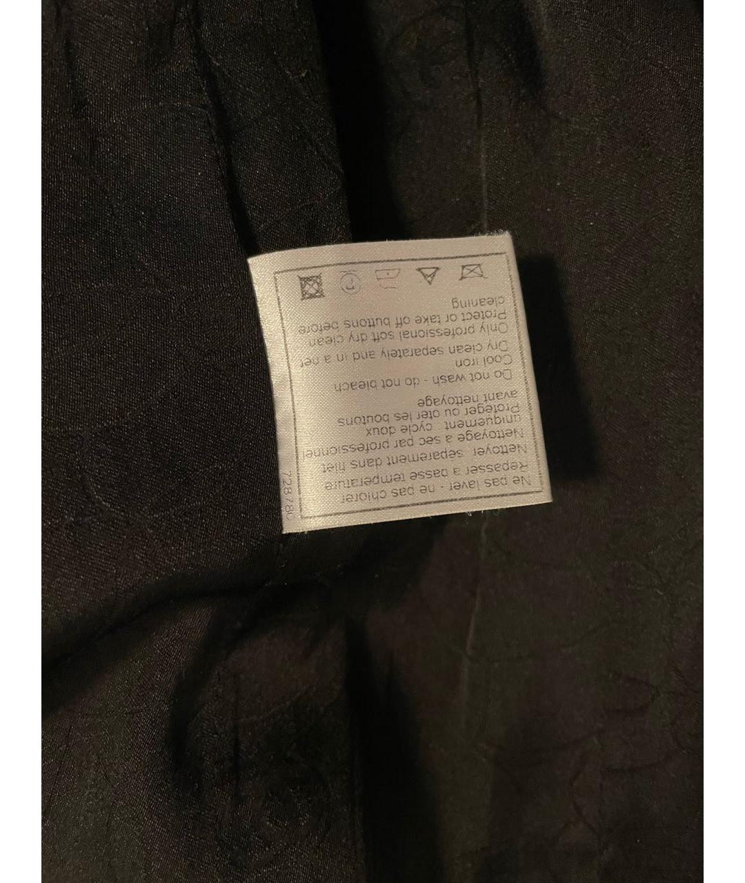 CHANEL Черное шерстяное пальто, фото 4