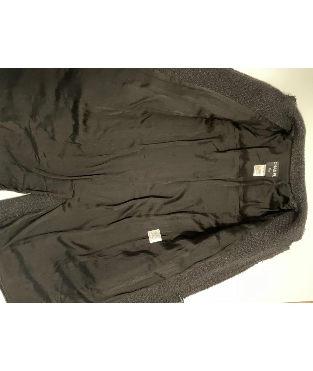 CHANEL Черное шерстяное пальто, фото 3