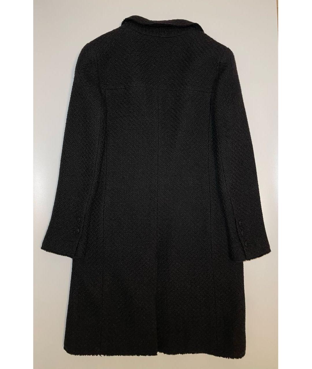 CHANEL Черное шерстяное пальто, фото 2