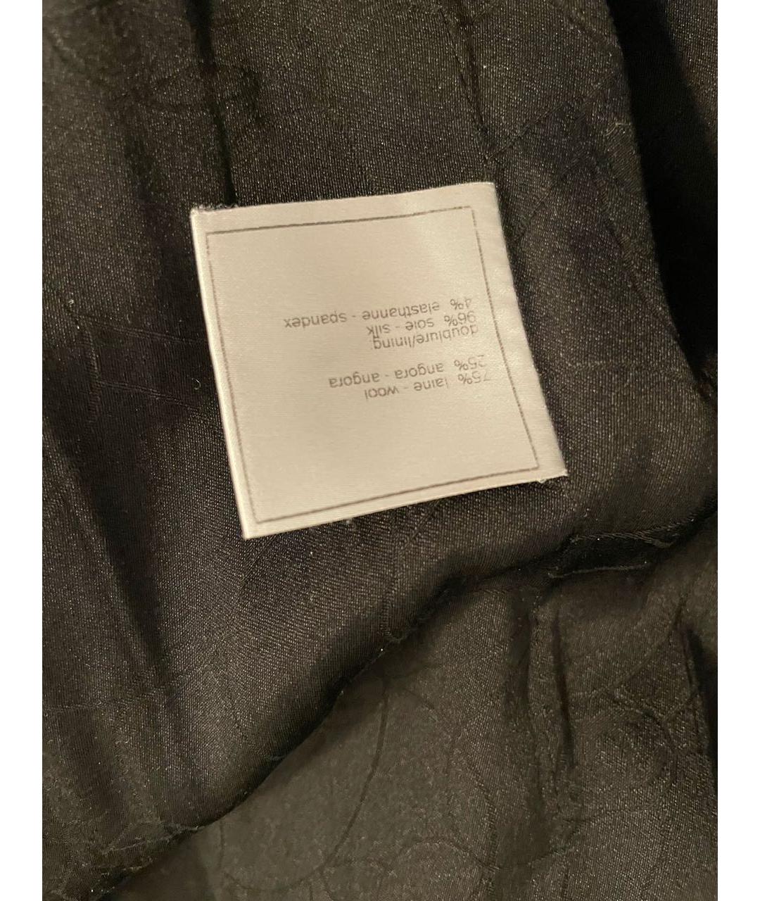 CHANEL Черное шерстяное пальто, фото 5