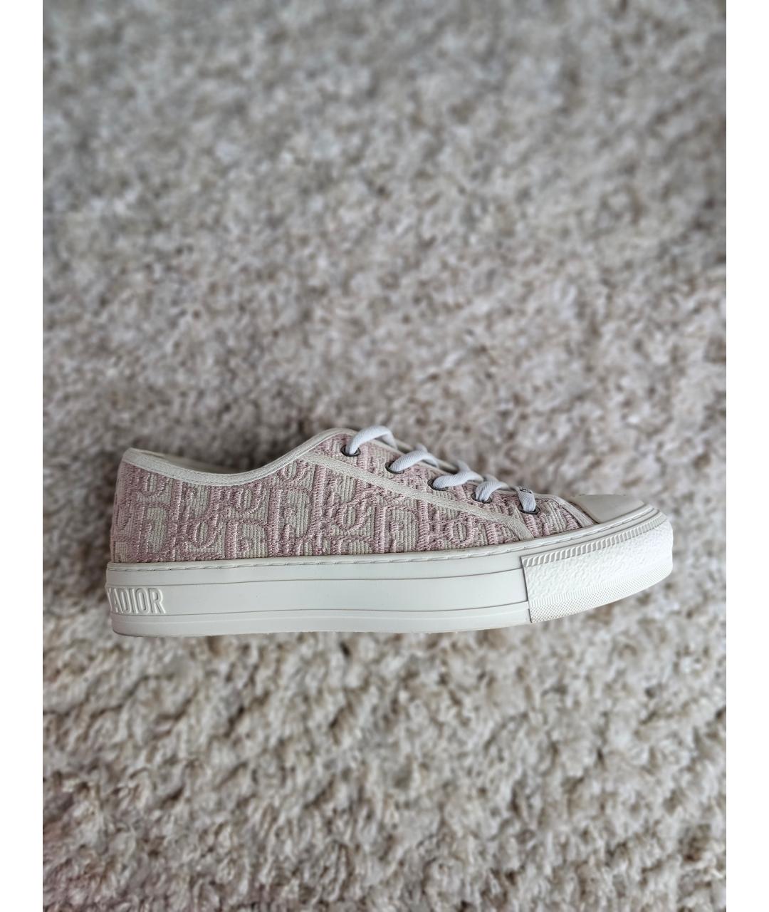 CHRISTIAN DIOR Розовые текстильные кеды, фото 10