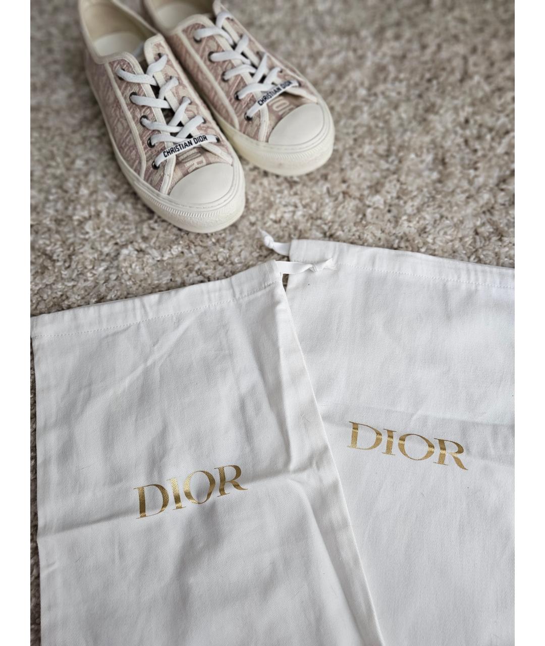 CHRISTIAN DIOR Розовые текстильные кеды, фото 8