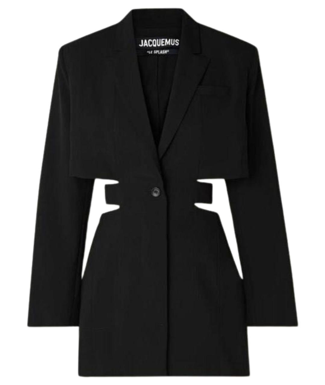 JACQUEMUS Черное шерстяное повседневное платье, фото 1