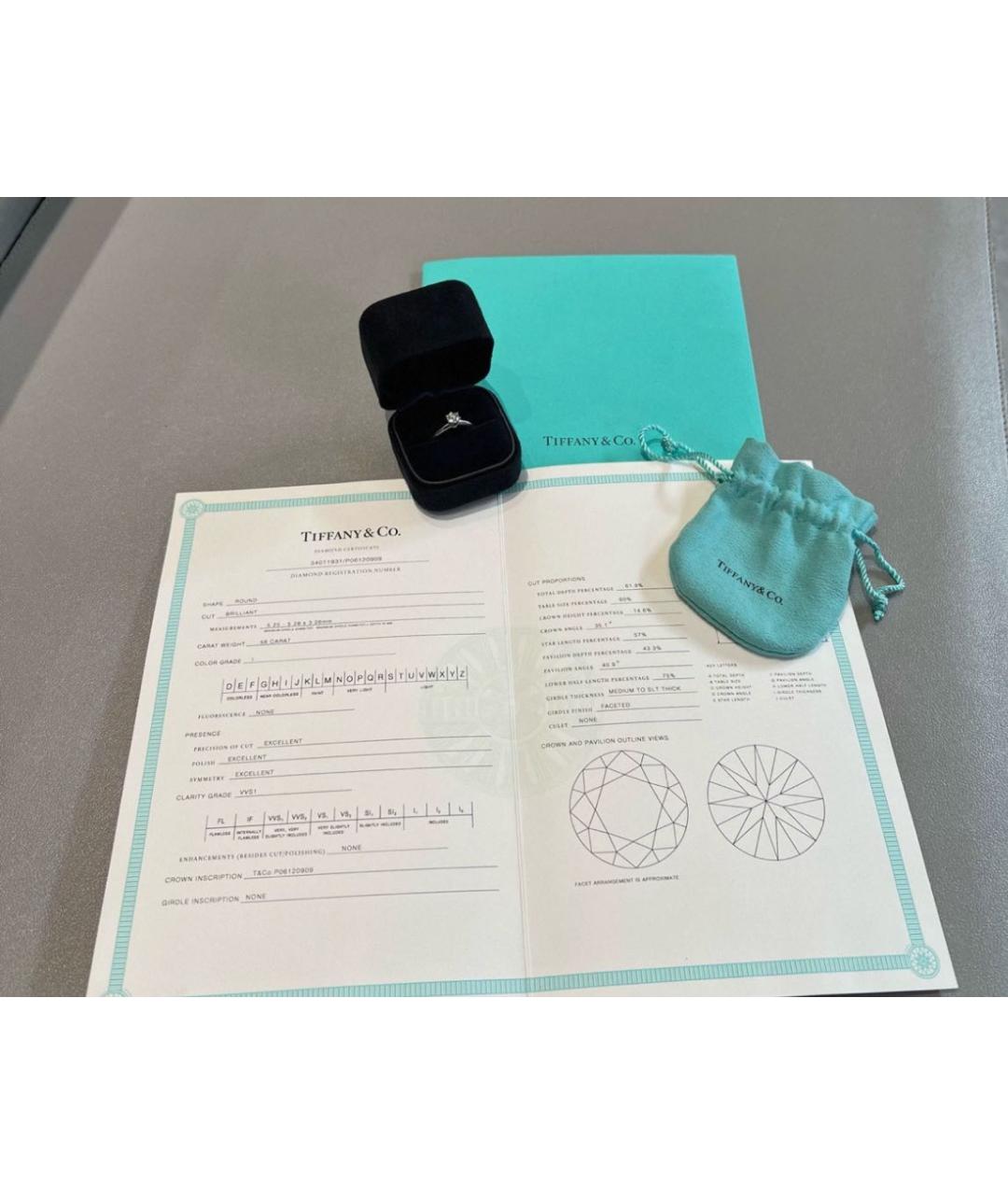 TIFFANY&CO Серебряное платиновое кольцо, фото 2